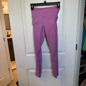 Athleta Magenta Running Lasercut Leggings with Zipper Pockets  Size XXS